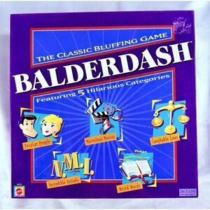 Balderdash Game The Classic Bluffing Mattel 2003 COMPLETE Excellent Condition